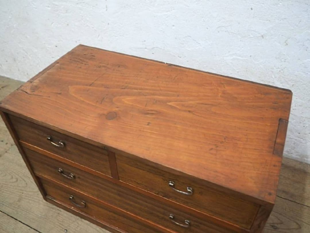 1032 レトロ　和タンス　箪笥　収納棚　ケース　陳列台　テレビ台　ローボード