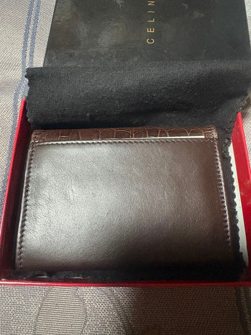 CELINE ブラウンレザー ケース