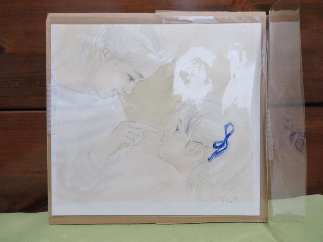 ◆ おおた慶文　「おかあさん」（仮題）  肉筆原画　水彩画 ◆