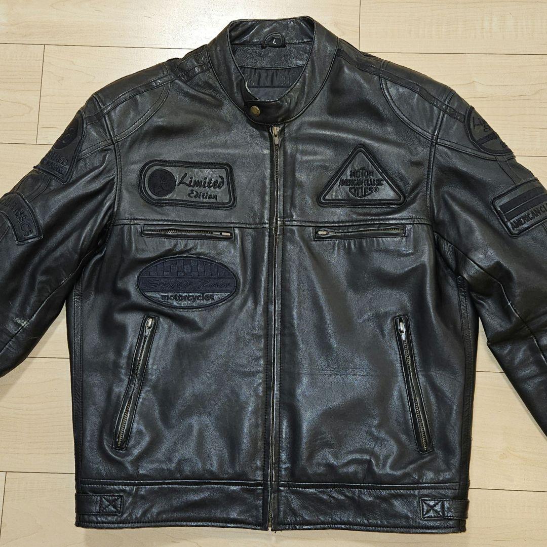 DEGNER デグナー シープレザージャケット ブラック サイズL