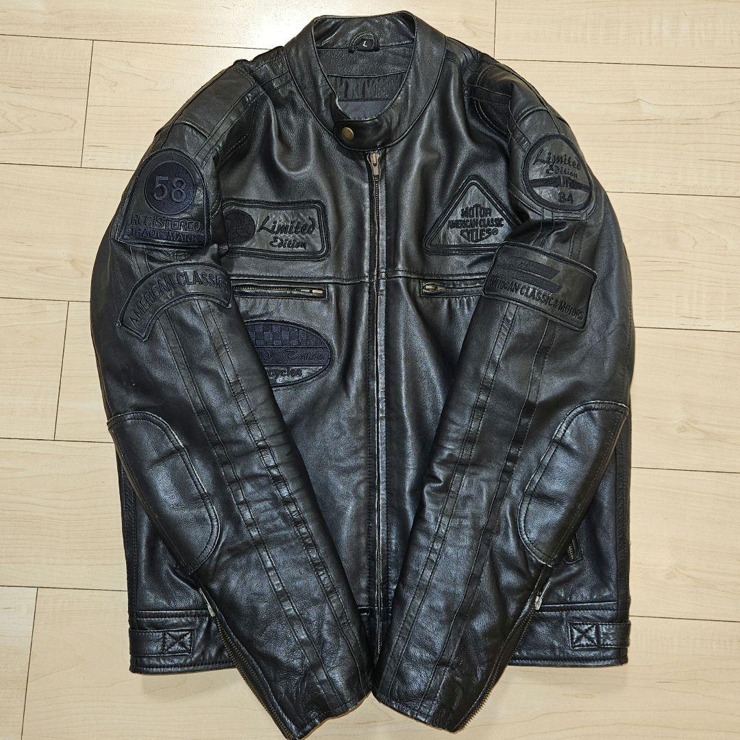 DEGNER デグナー シープレザージャケット ブラック サイズL