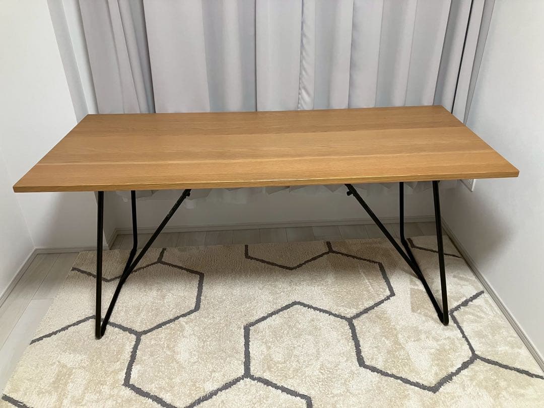 MUJI/無印良品 折りたたみテーブル・幅１６０ｃｍ・オーク材