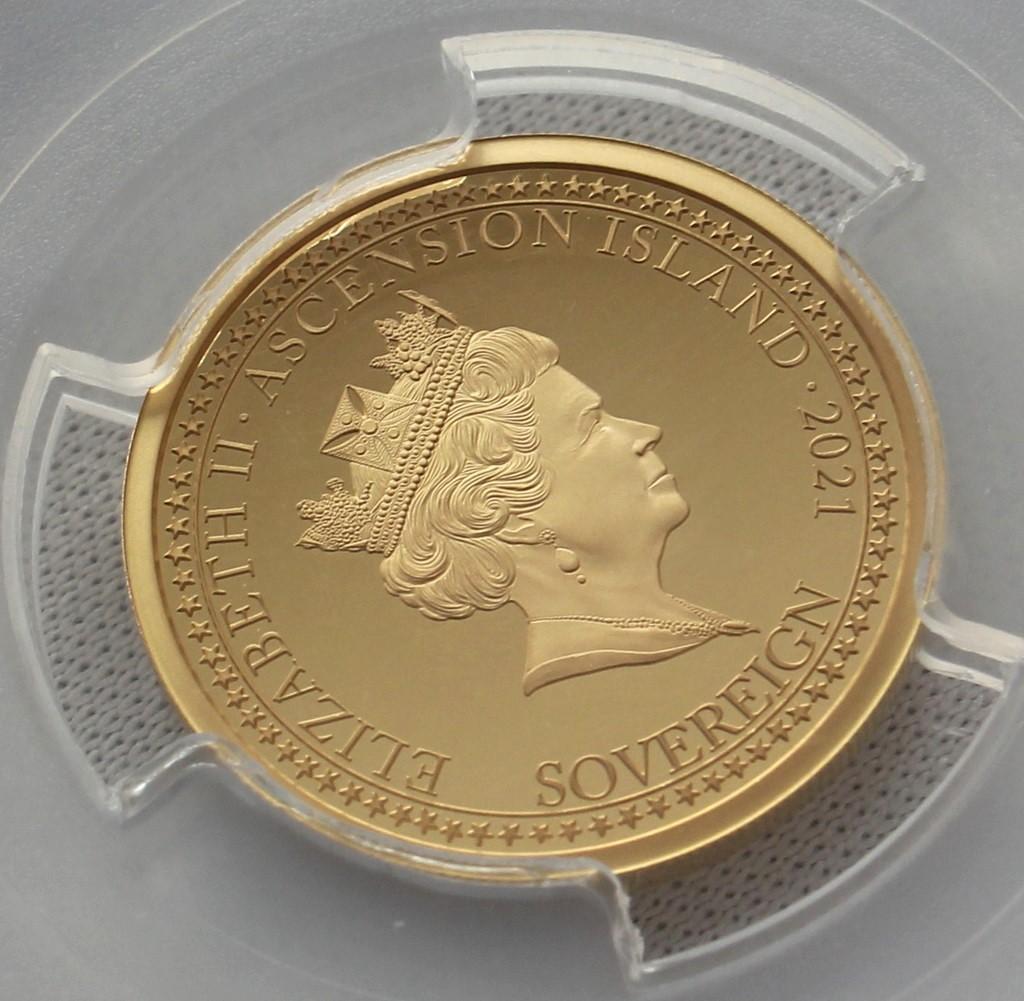2021年アセンション島 ジョセフ ボノミ ソブリン PCGS PR70DCAM