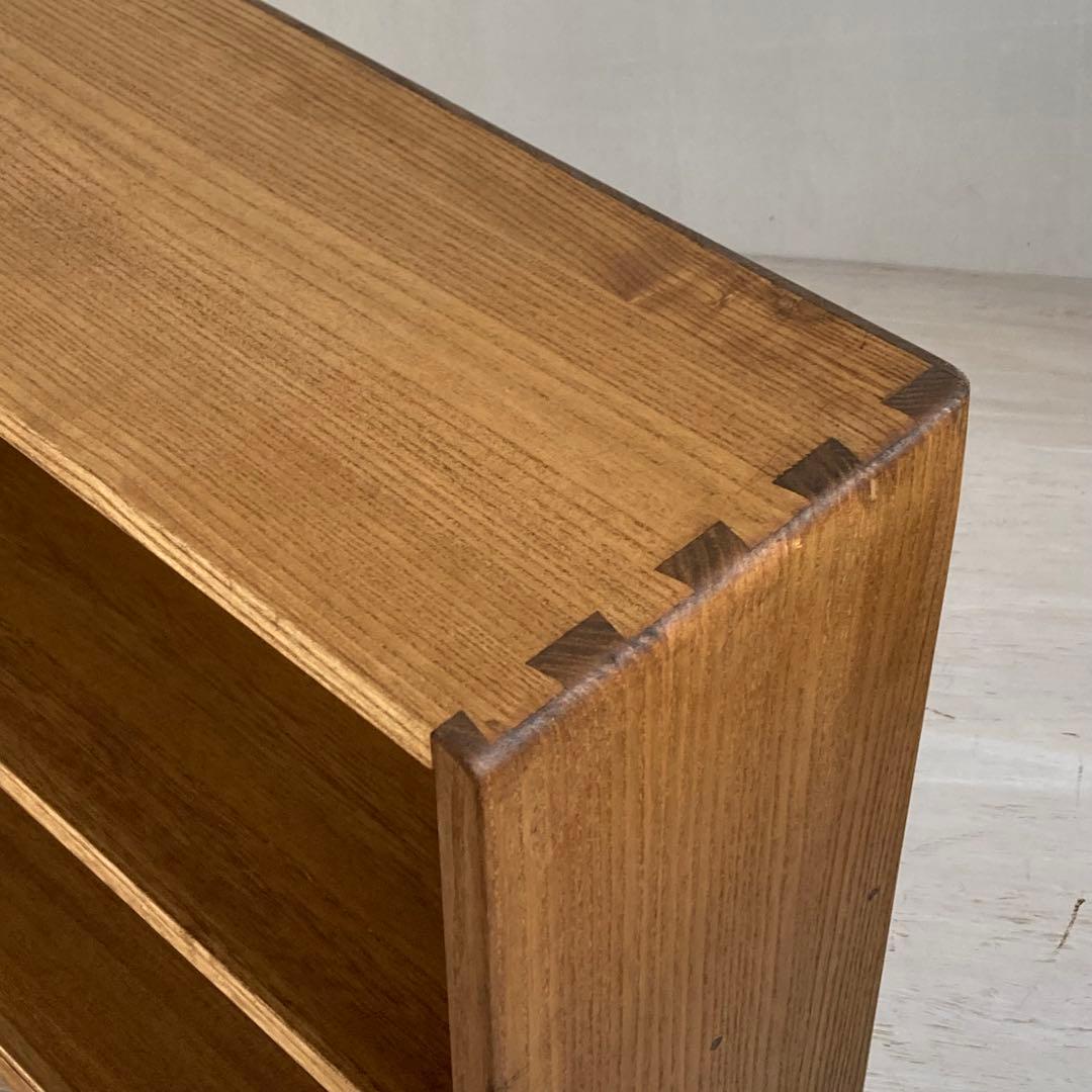 さかな猫 古い木製 オープンラック 木製棚 展示棚 本棚