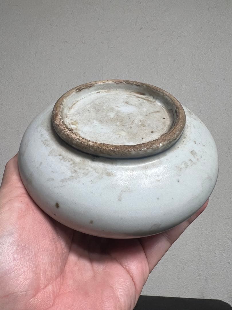 李朝 白磁 染付 分院 牡丹紋 朝鮮王朝 官窯 酒器 徳利 花入 骨董 古美術