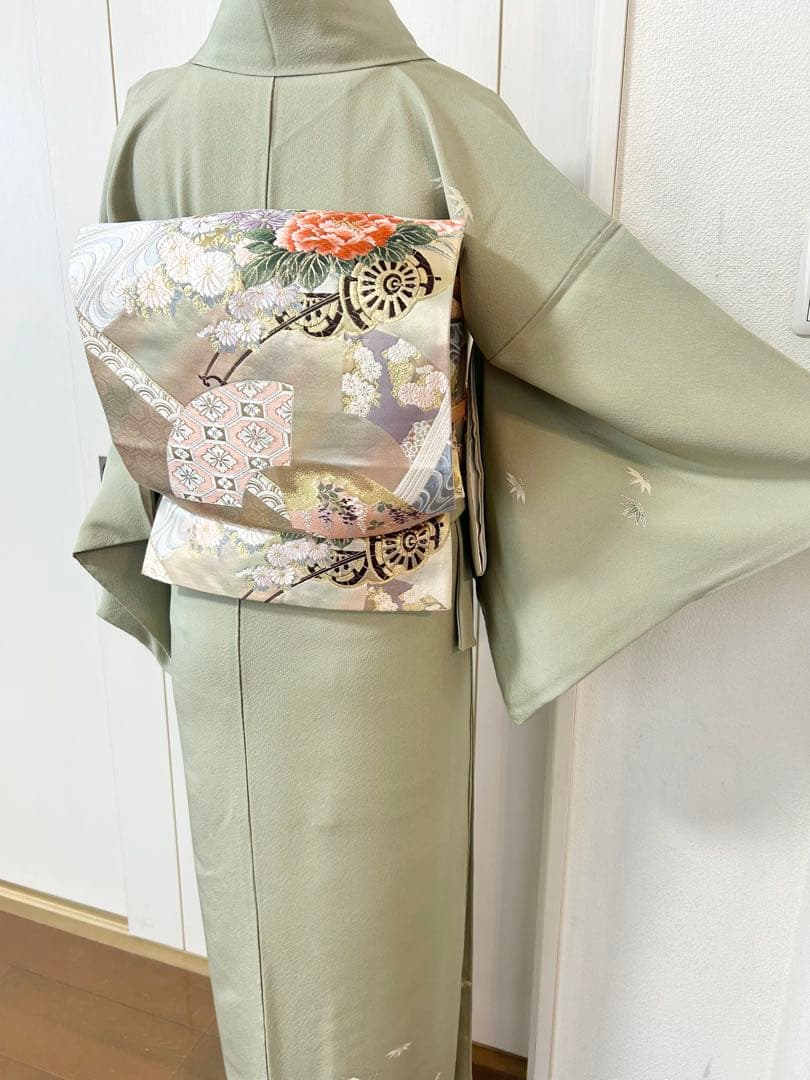 友禅　作家物　落款　正絹訪問着　フルセット4点　入学式　七五三　お宮参り