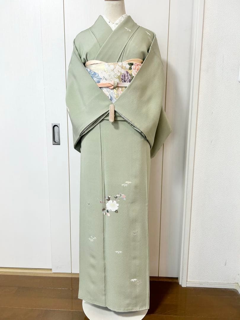 友禅　作家物　落款　正絹訪問着　フルセット4点　入学式　七五三　お宮参り