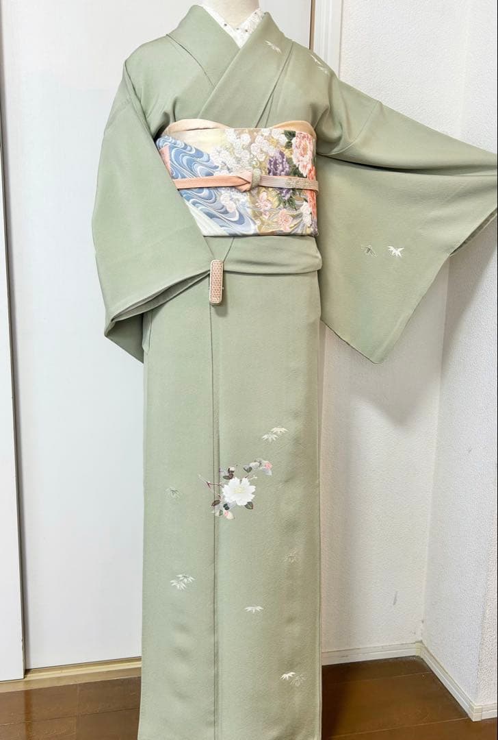 友禅　作家物　落款　正絹訪問着　フルセット4点　入学式　七五三　お宮参り