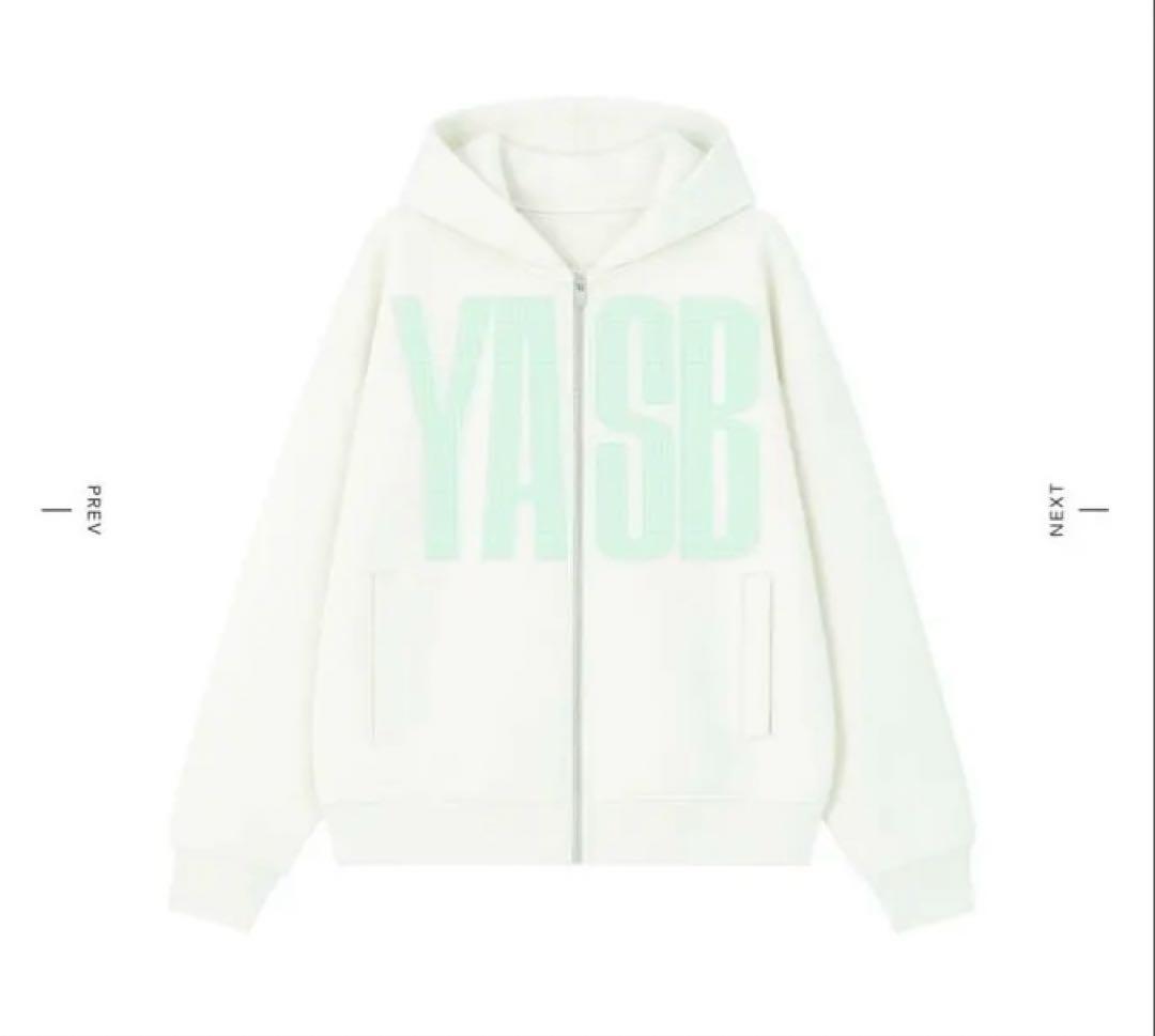 YOASOBI ジップアップパーカー ホワイト L