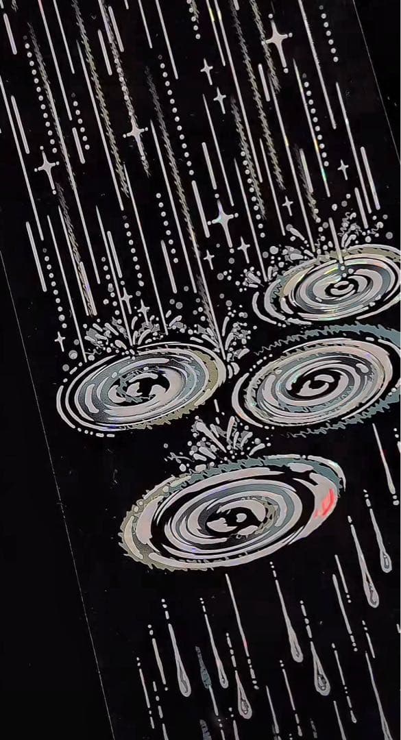 【9063】海外　マステ　3/5/巻　貝殻光マスキングテープ　雨　水滴　さざなみ