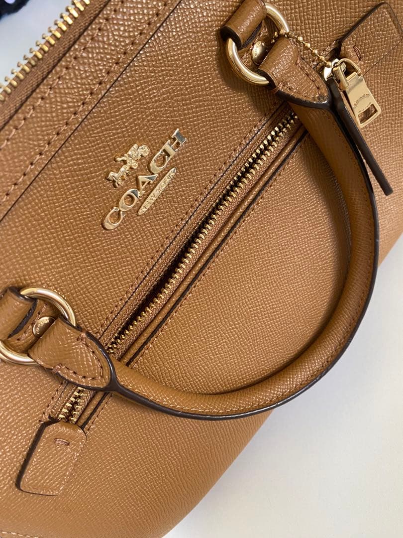COACH ブラウンレザー ハンドバッグ