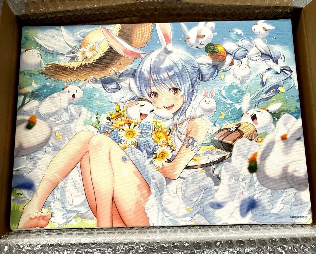 兎田ぺこら ホロライブ 2周年 記念キャンパスアート＆複製サイン入りポストカード