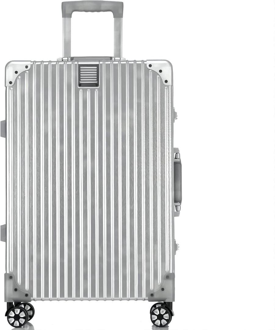 XL❤️大容量 スーツケース アルミフレーム シルバー 大容量 長期 旅行 出張