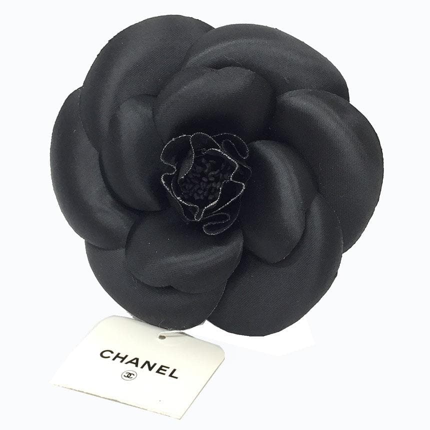 CHANEL ブラック カメリア コサージュ aq11927