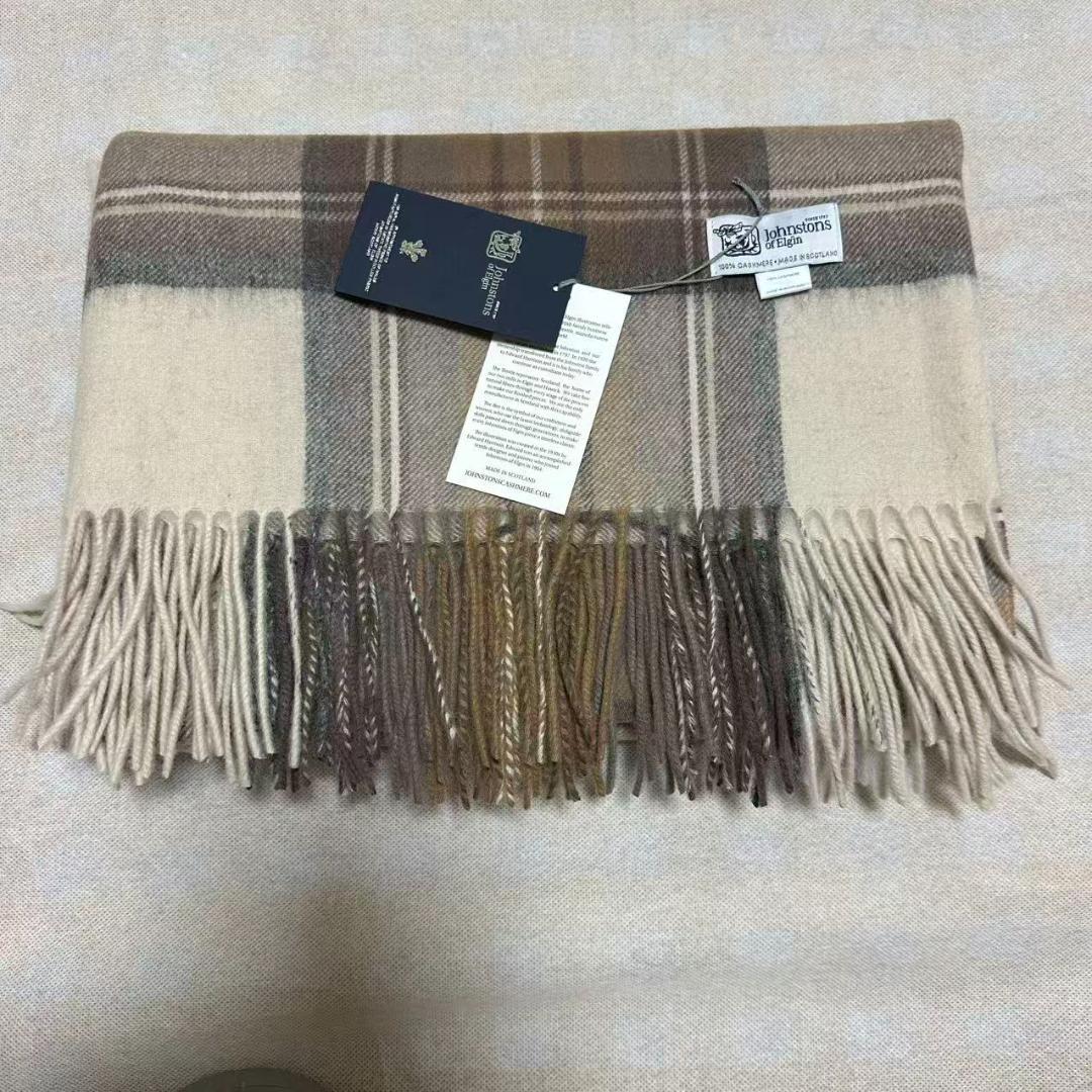 m*o様 Johnstons ジョンストンズ カシミア 大判 チェック ストール