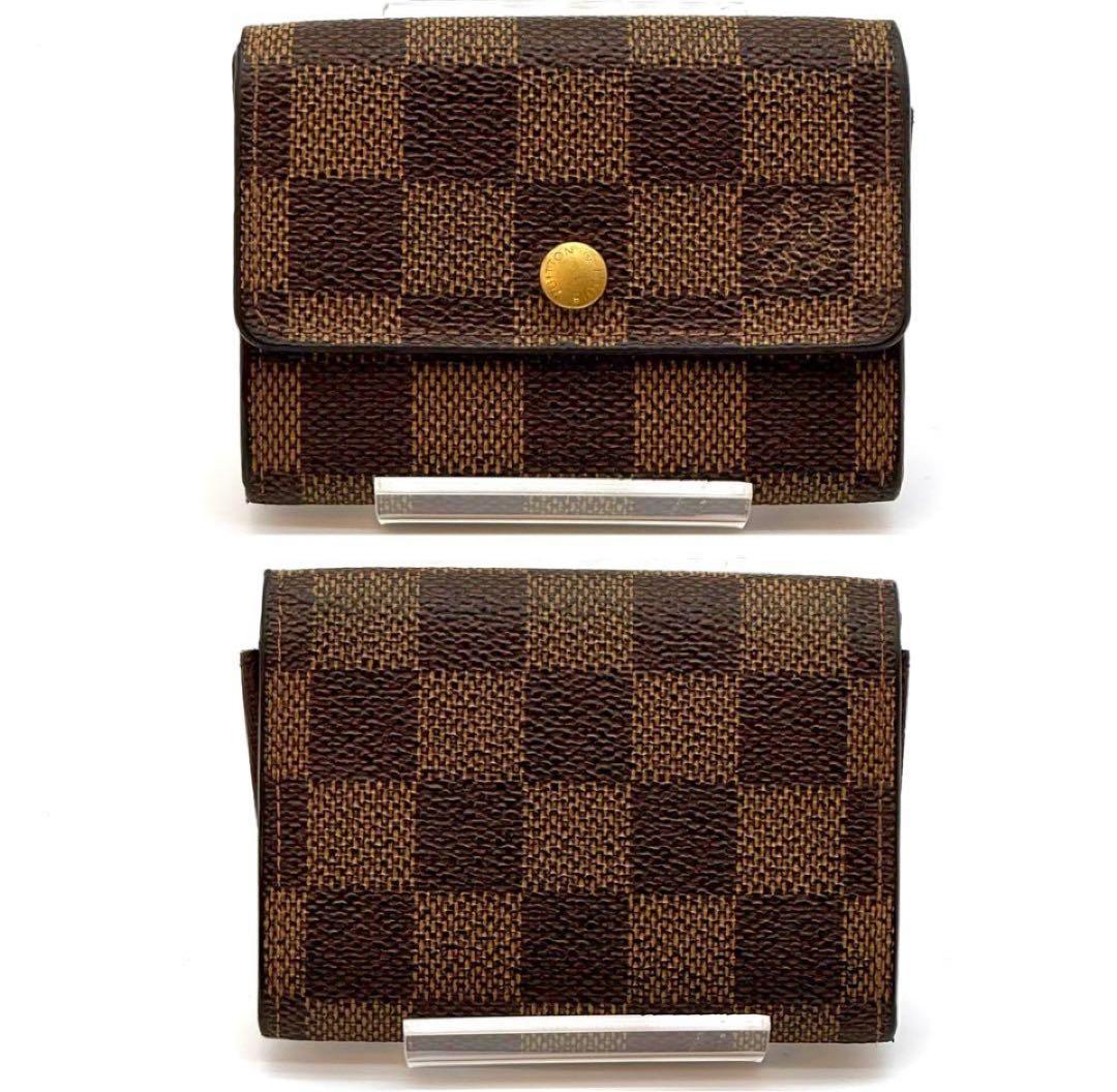 ヴィトンの　ダミエ柄　ポルトモネプラ　ケース