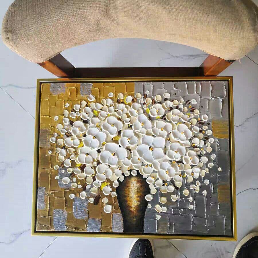 純粋な手描きの絵画 花 応接間掛画 玄関飾り 廊下壁画78