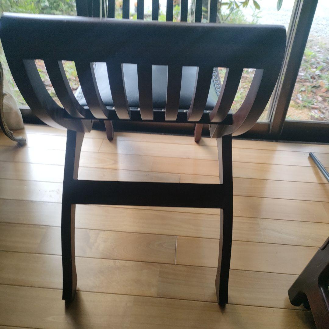 カルティニチェア 本革シート 椅子 バリ家具 アジア家具 スツール チェア