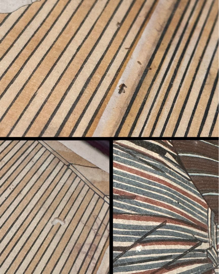 明治期 版画 浮世絵 豊国 役者絵　大判錦絵二枚続 本物保証　C