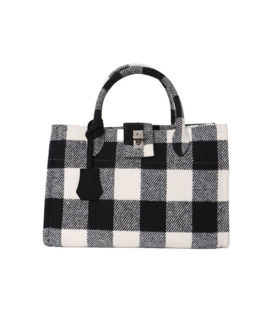 【新品未使用】ツルバイマリコオイカワ　Aimee ブロックチェック　ハンドバッグ
