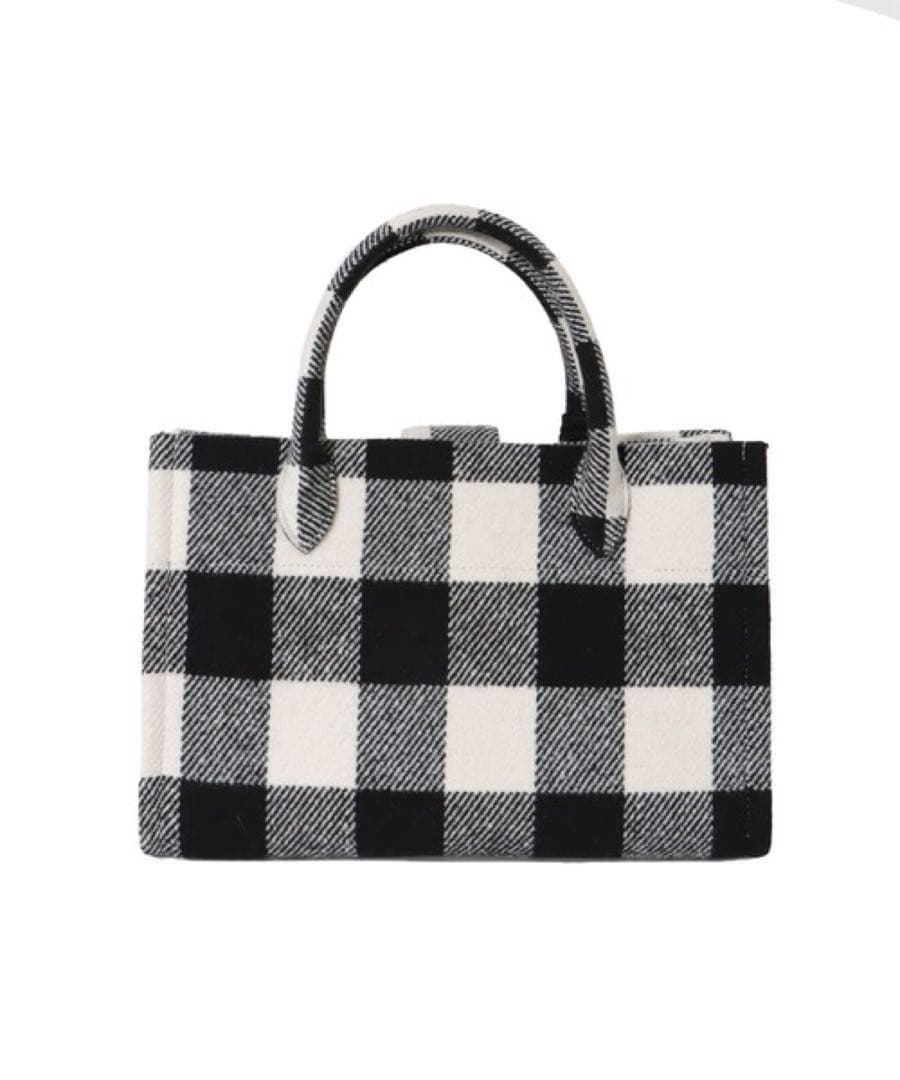 【新品未使用】ツルバイマリコオイカワ　Aimee ブロックチェック　ハンドバッグ