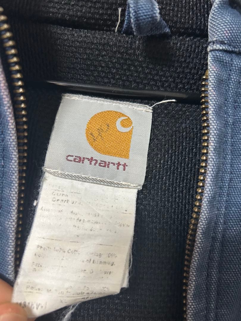 Carhartt カーハート アクティブジャケット USA製 ネイビー企業ロゴ