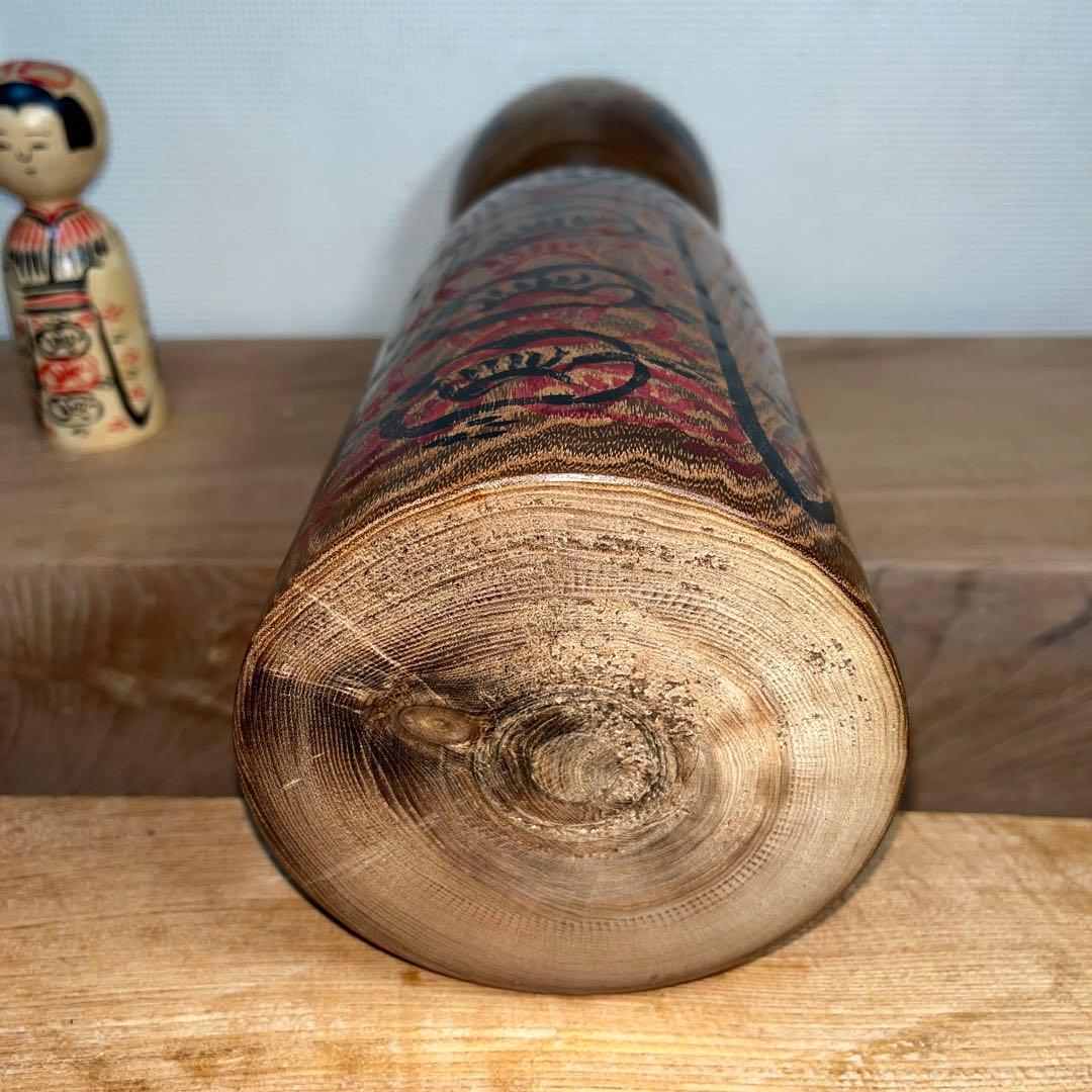 ⭕️現代名工　小椋久太郎　秋田　木地山こけし　槐材　1.4尺大型　伝統こけし