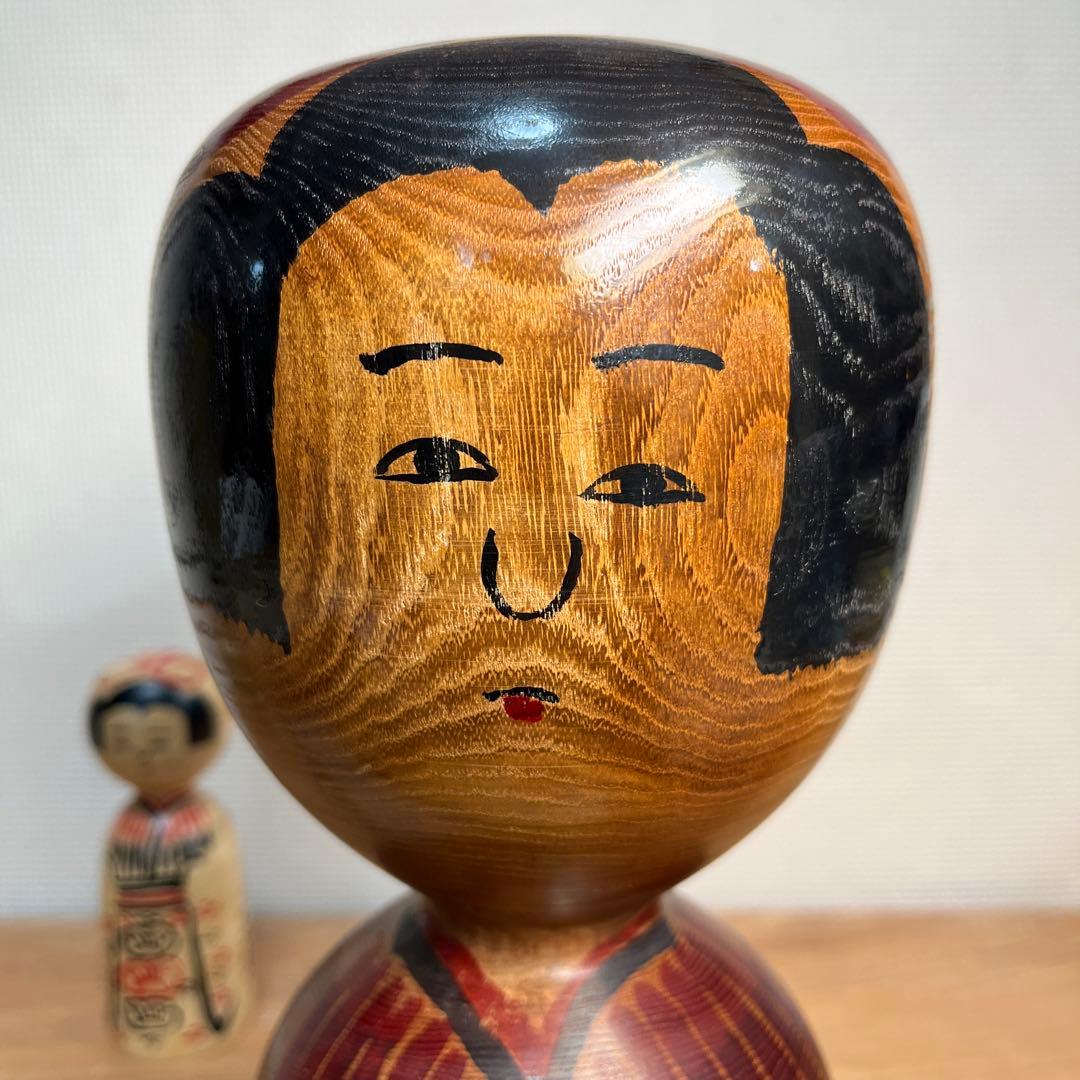 ⭕️現代名工　小椋久太郎　秋田　木地山こけし　槐材　1.4尺大型　伝統こけし