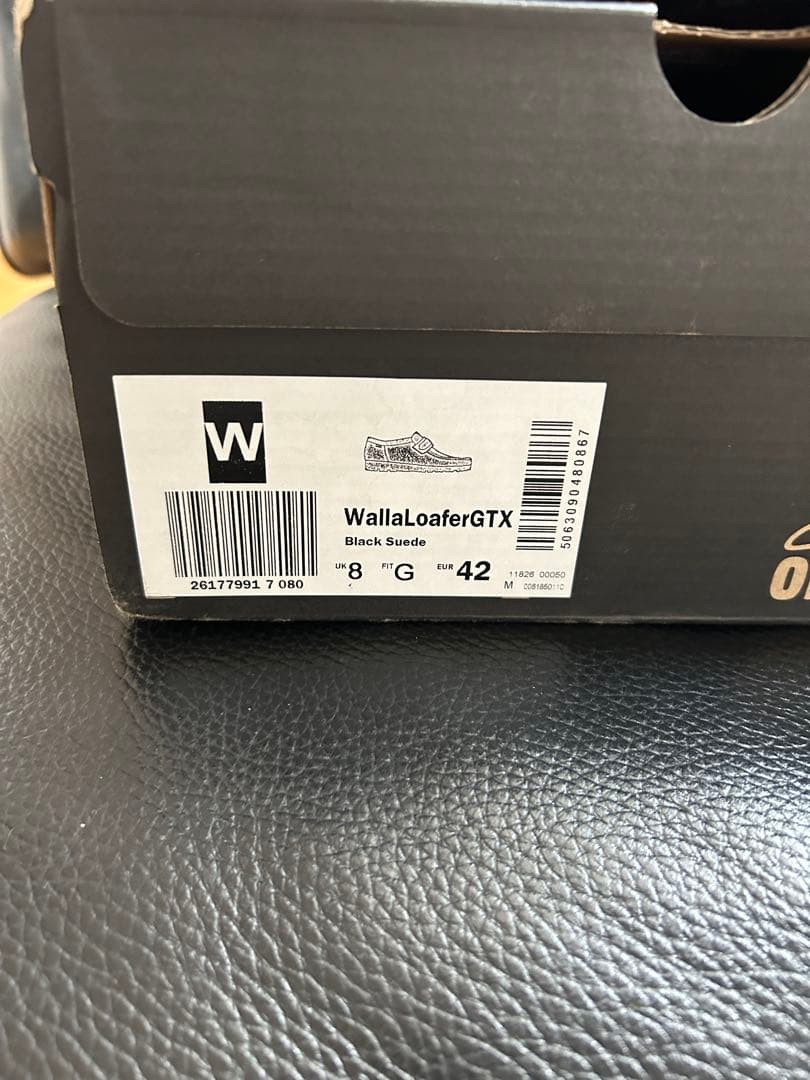 靴 Clarks WallaLoafer GORE-TEX Black Suede