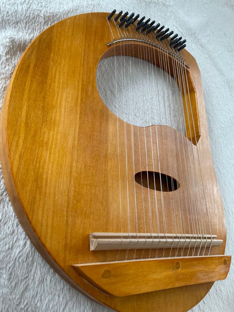 25弦　ライアー　リラ　木製アーチ型ハープ