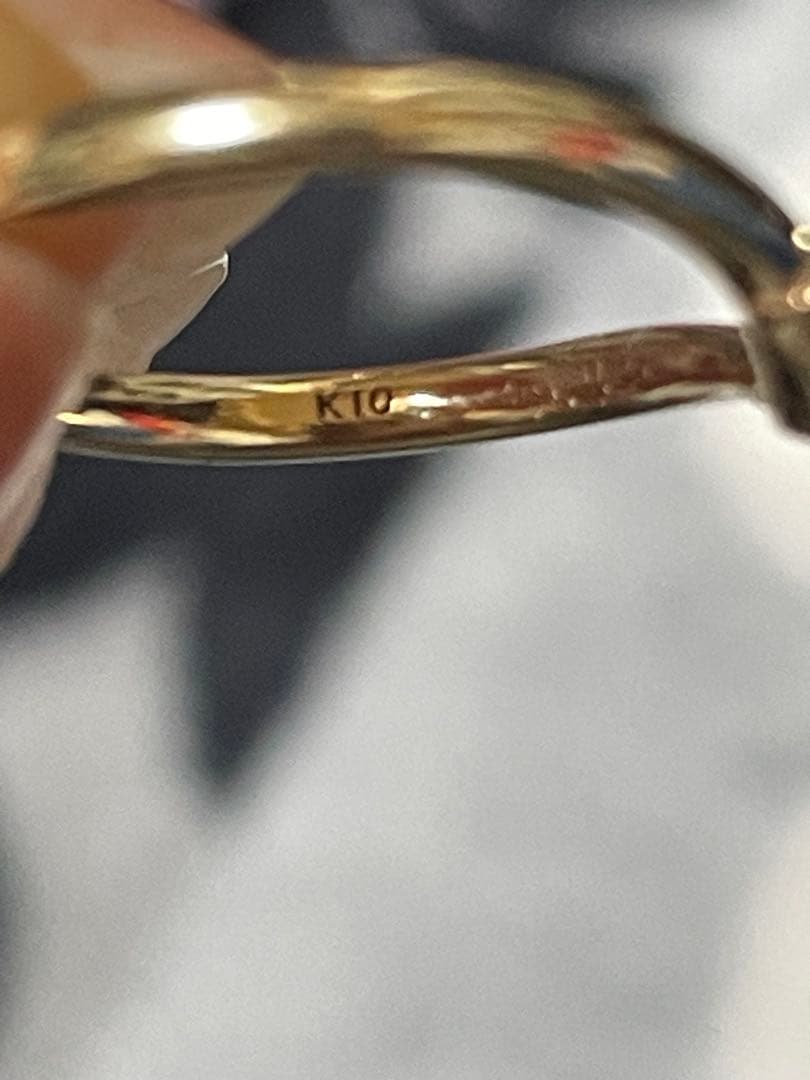 ヴァンドーム青山　2023年冬限定K10ゴールド ダイヤモンド V字型リング