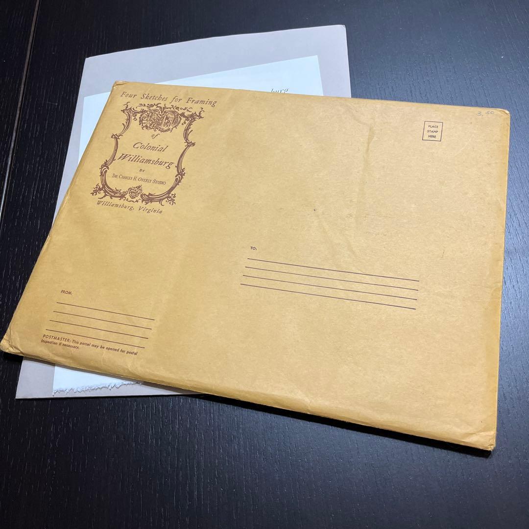 絵画 Four Sketches of Colonial Williamsburg