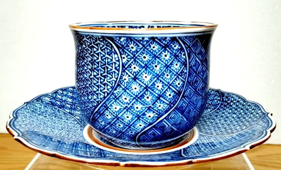 ☆ 平安春晃 清水焼 祥瑞コ―ヒ―碗皿