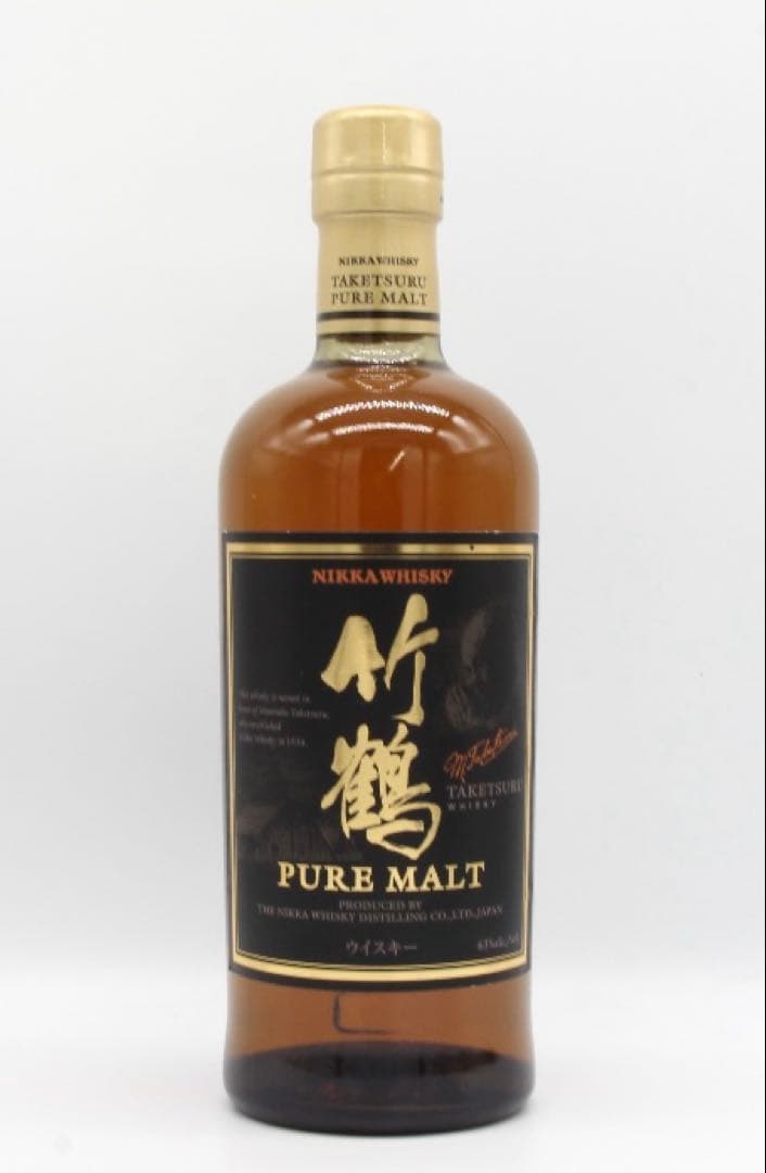 NIKKA 竹鶴 ピュアモルト 黒ラベル 700ml 43%　※終売旧ラベル美品