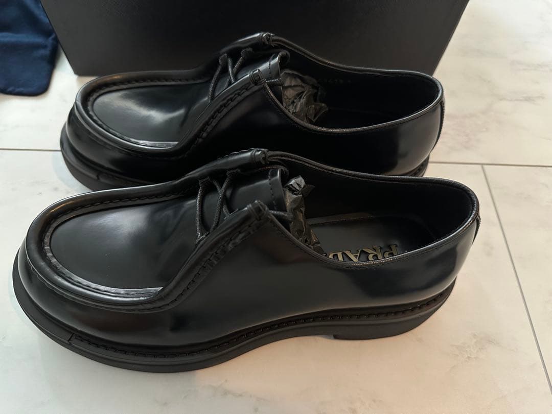 正規品　プラダ PRADA ダイアパソン レザーシューズ　革靴　ローファー