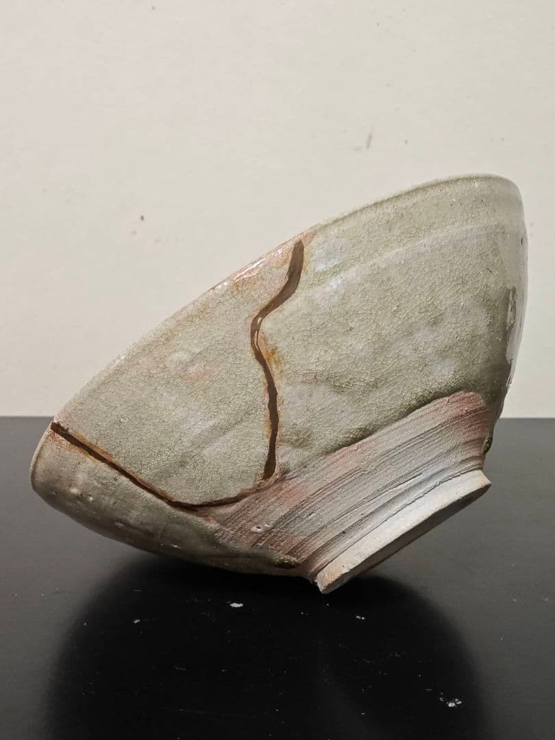 古瀬戸大降り茶碗　江戸時代