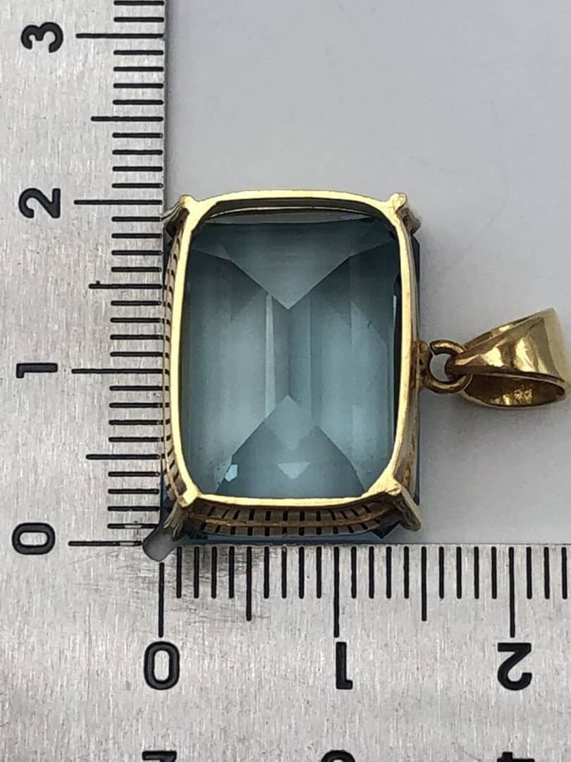 【masa_ruth1012】 アクアマリン ペンダント K18刻印