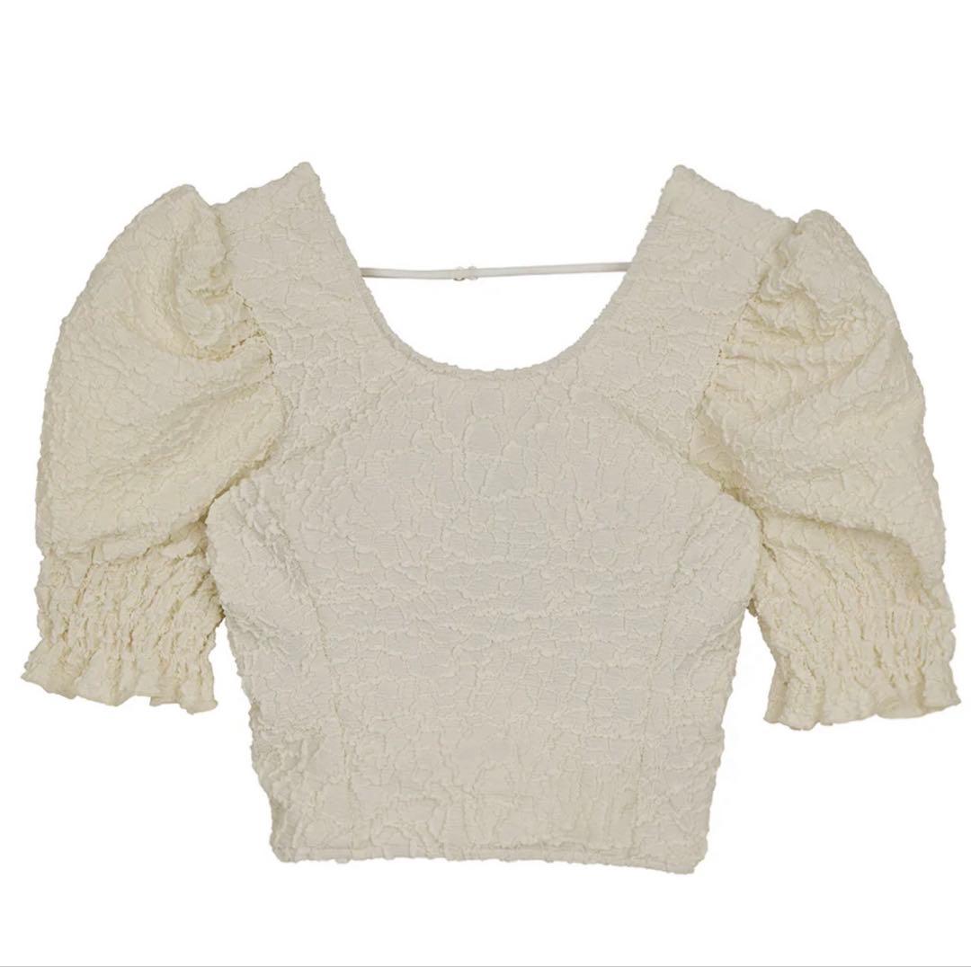 Ameri BUMPY PUFF SHOULDER SWIMWEAR ブラック