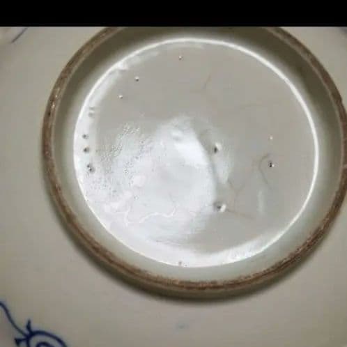 時代物 九谷 明治以前染め付けの16センチ弱のおさら6枚です