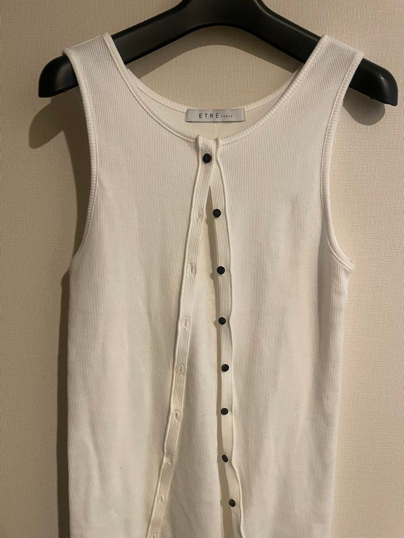 フロントオープンタンクトップWhite◆etre tokyo
