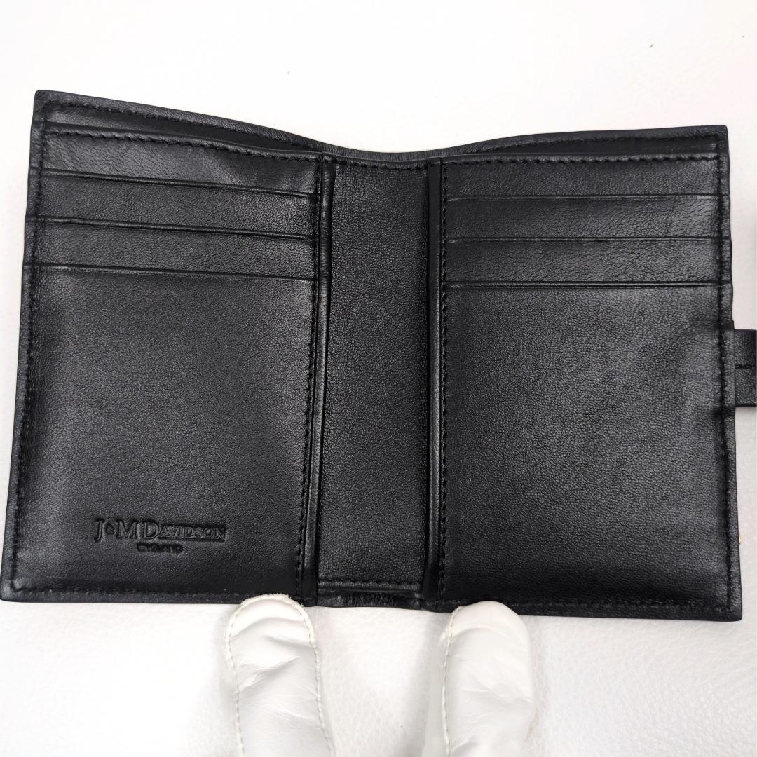 現行 美品 J&M Davidson ロサンジフォルド ブラック 折り財布