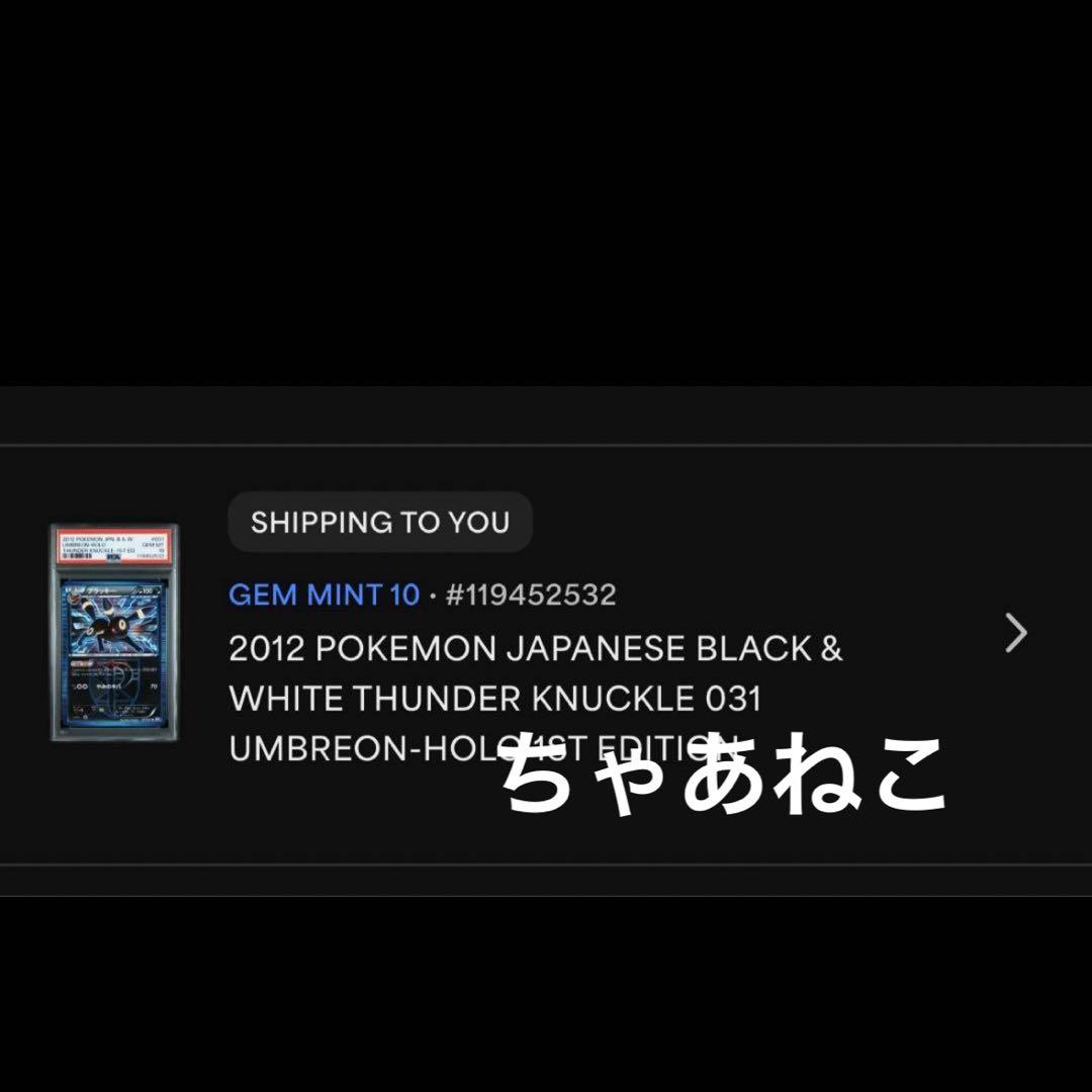 PSA10＊ブラッキー ライデンナックル プラズマ団 世界360 希少