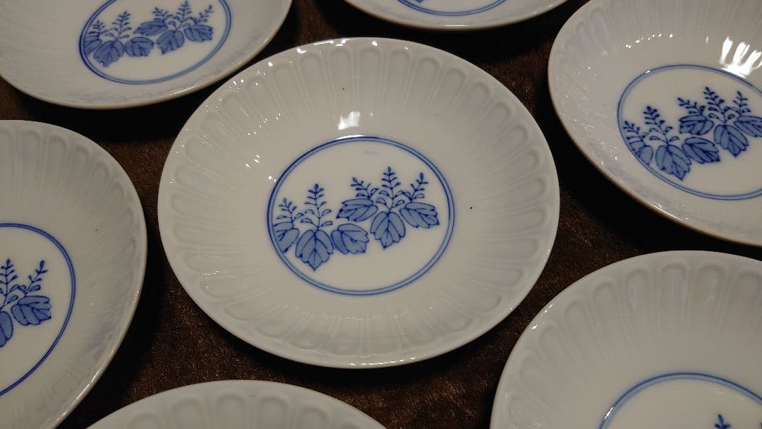 古伊万里　伊万里　染付　豆皿　菓子皿　桐紋　１０客