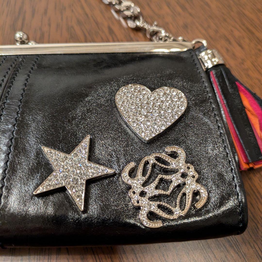 LOEWE ビジュー付きミニバッグ