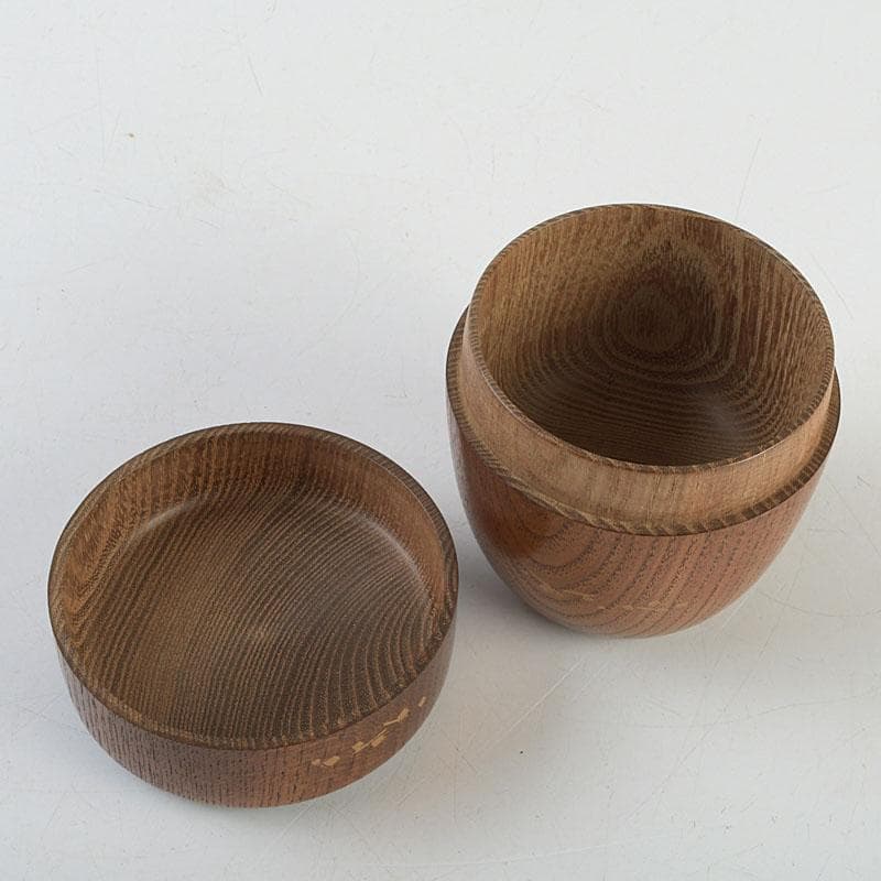 茶道具　山中漆器　中川巴之介作　桑製　梅蒔絵　棗　共箱　V　9321