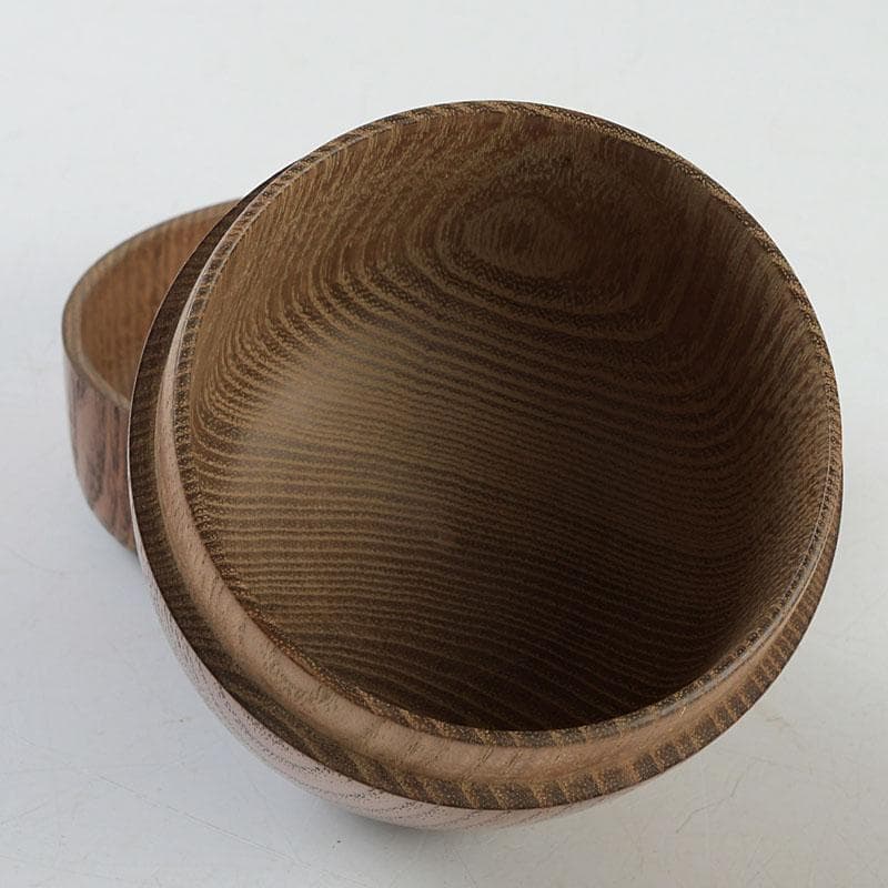 茶道具　山中漆器　中川巴之介作　桑製　梅蒔絵　棗　共箱　V　9321