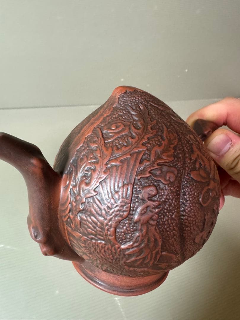 2866 中国茶器 桃型 水滴急須 急須