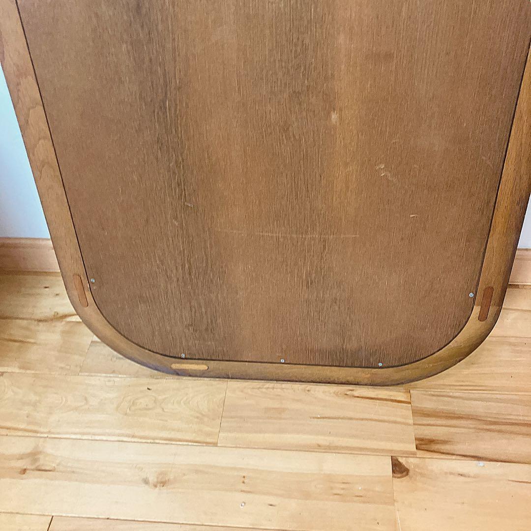 【お買い得 】ウォールミラー 壁掛け鏡 天然木 面取り鏡　姿見 アンティーク