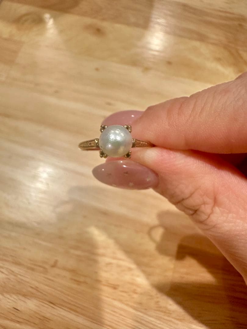 ヴィンテージ K18パールリング