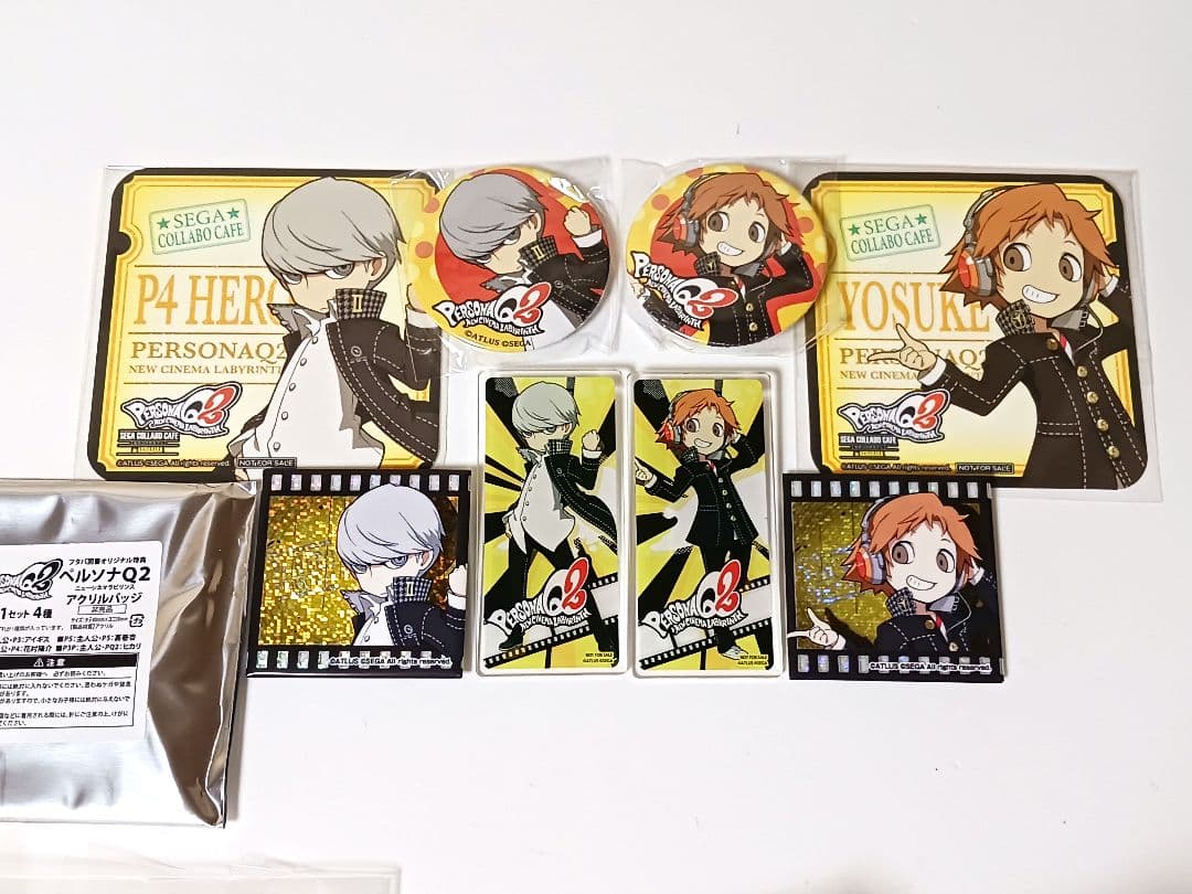 ペルソナQ2 缶バッジ アクリルバッジ コースター　など　鳴上悠 花村陽介